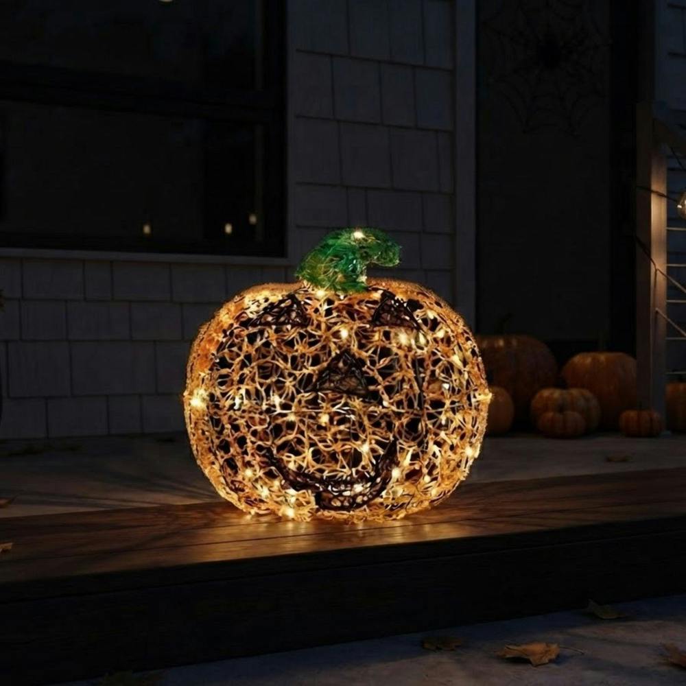 Garden Greatness 3D Soft Acrylic LED Pumpkin Decor
