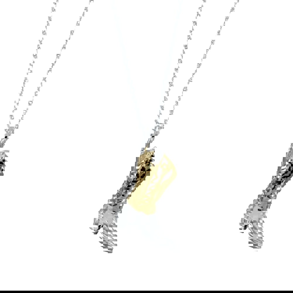 Cowboy Boot Necklace in Silver and Gold Plate - Reeves & Reeves
