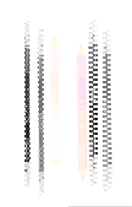 Glamza Two-Colour Dual-Sided Lip Pencil - Berry Kiss And Spiced Nude