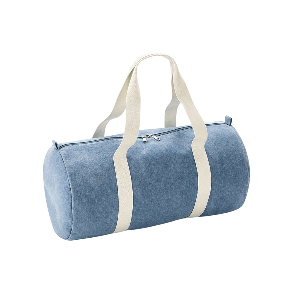 Bagbase Barrel Denim Duffle Bag - Light Denim