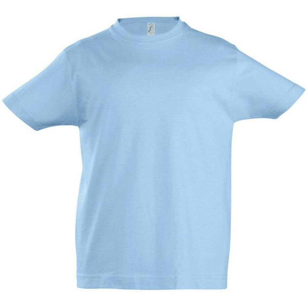 SOLS Kids Unisex Imperial Heavy Cotton Short Sleeve T-Shirt - Sky Blue - Sky Blue - 100% Cotton
