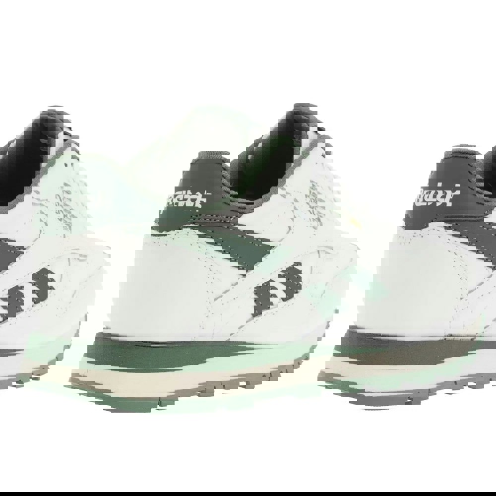 Reebok Childrens/Kids Classic Leather Trainers - White/Forest Green