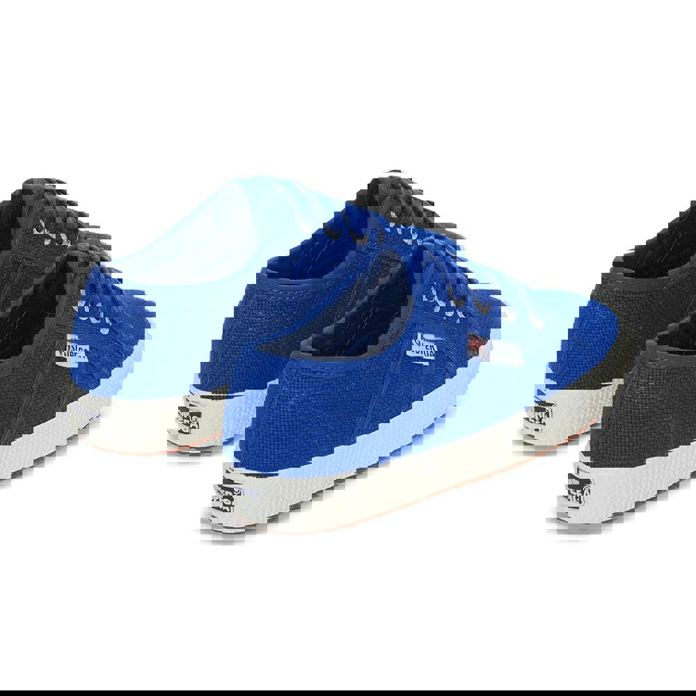 Superga Childrens/Kids 2750 Easylite Leather Trainers - Royal Blue/Avorio