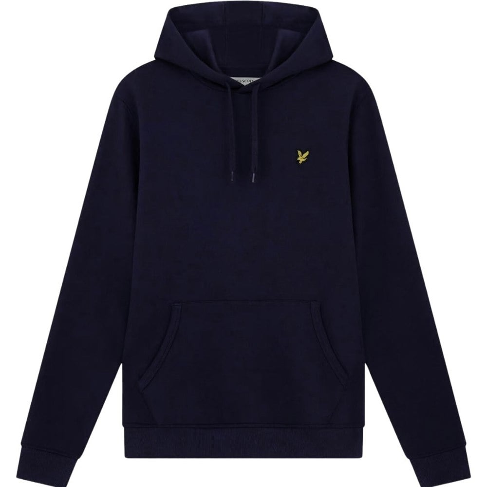 Lyle & Scott Branded Dark Navy Pull-over Hoodie