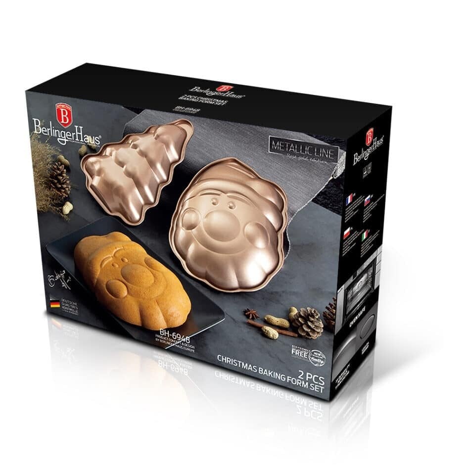 Berlinger Haus Christmas Bundt Pan Set Berlinger Haus BH-6948 Rose Gold