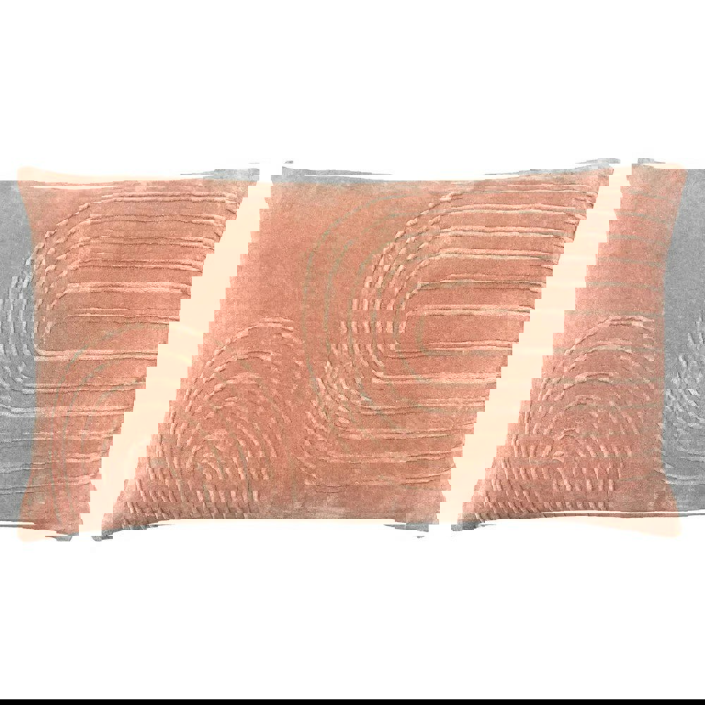 Furn Mangata Velvet Rectangular Cushion Cover - Blush