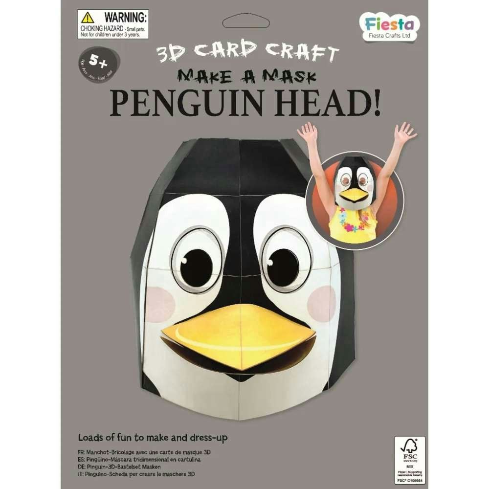 Fiesta Crafts Penguin 3D Mask Card Craft