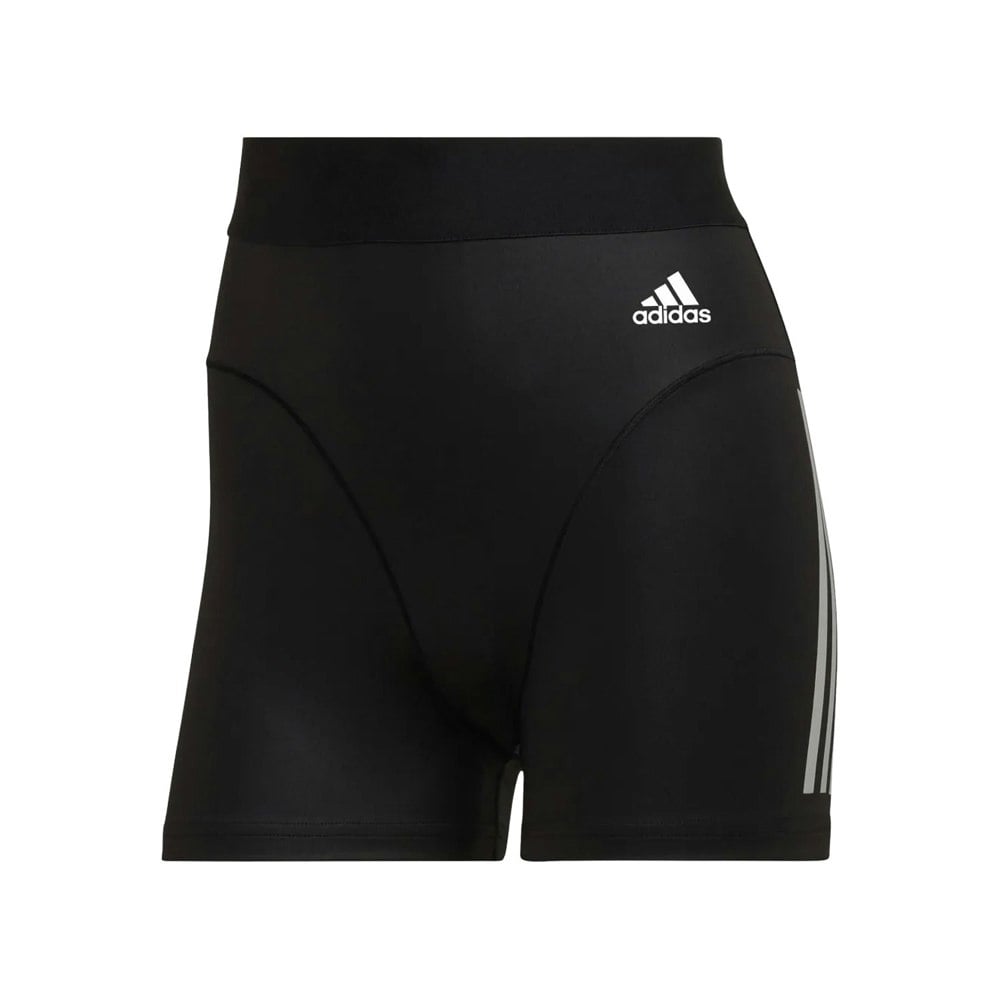 Adidas Womens/Ladies Hyperglam Triple Stripe Tight Shorts - Black
