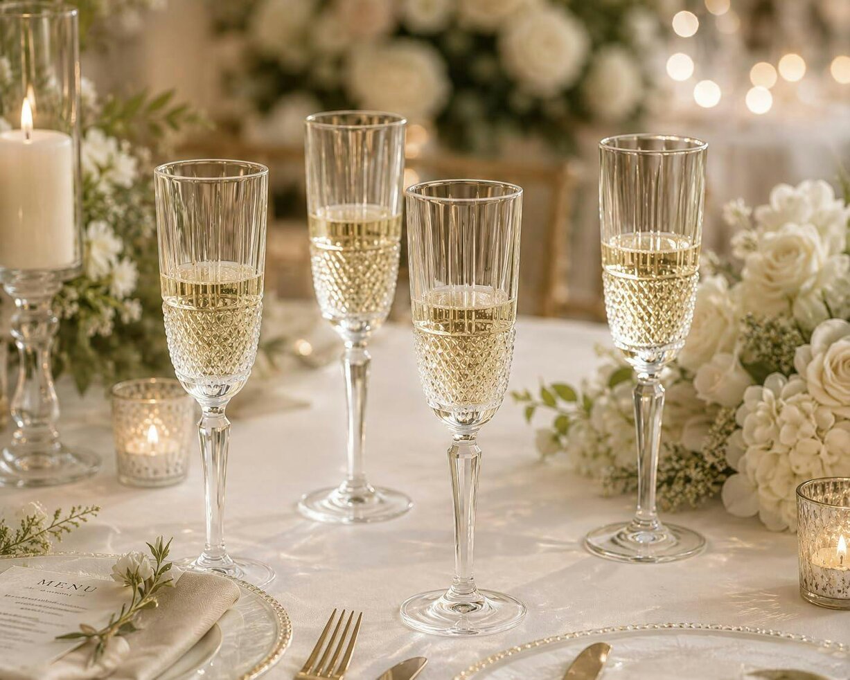 Champagne Flutes  ‘Ava’ - Set of 4
