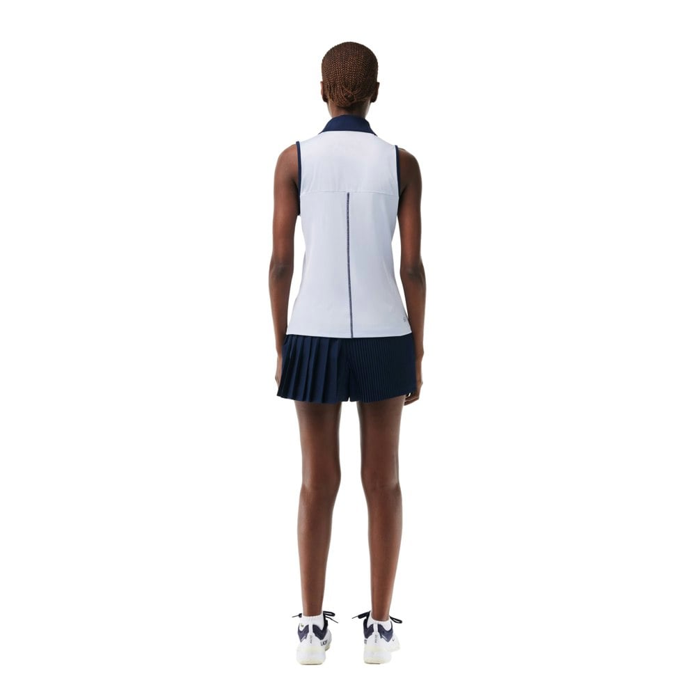 Lacoste Womens/Ladies Lined Pleated Tennis Shorts - Blue