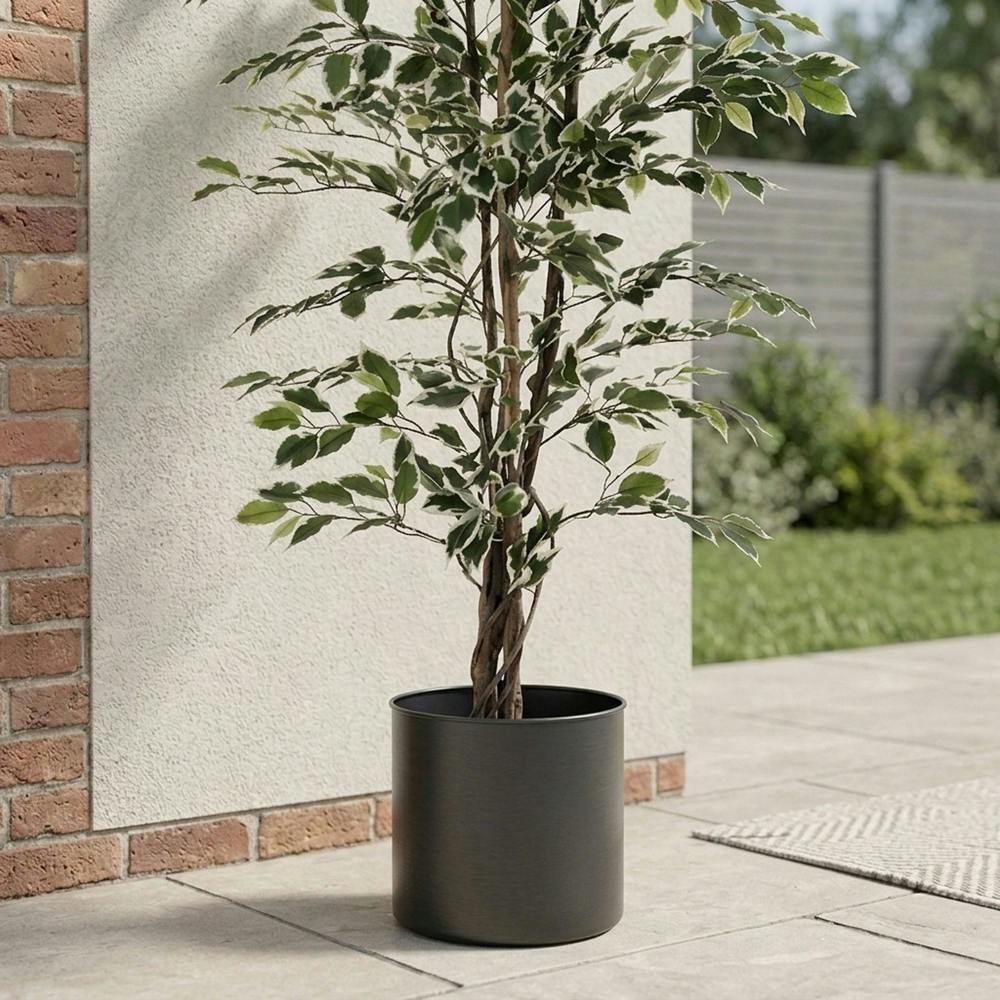 Garden Greatness Realistic Variegated Ficus Potted Tree