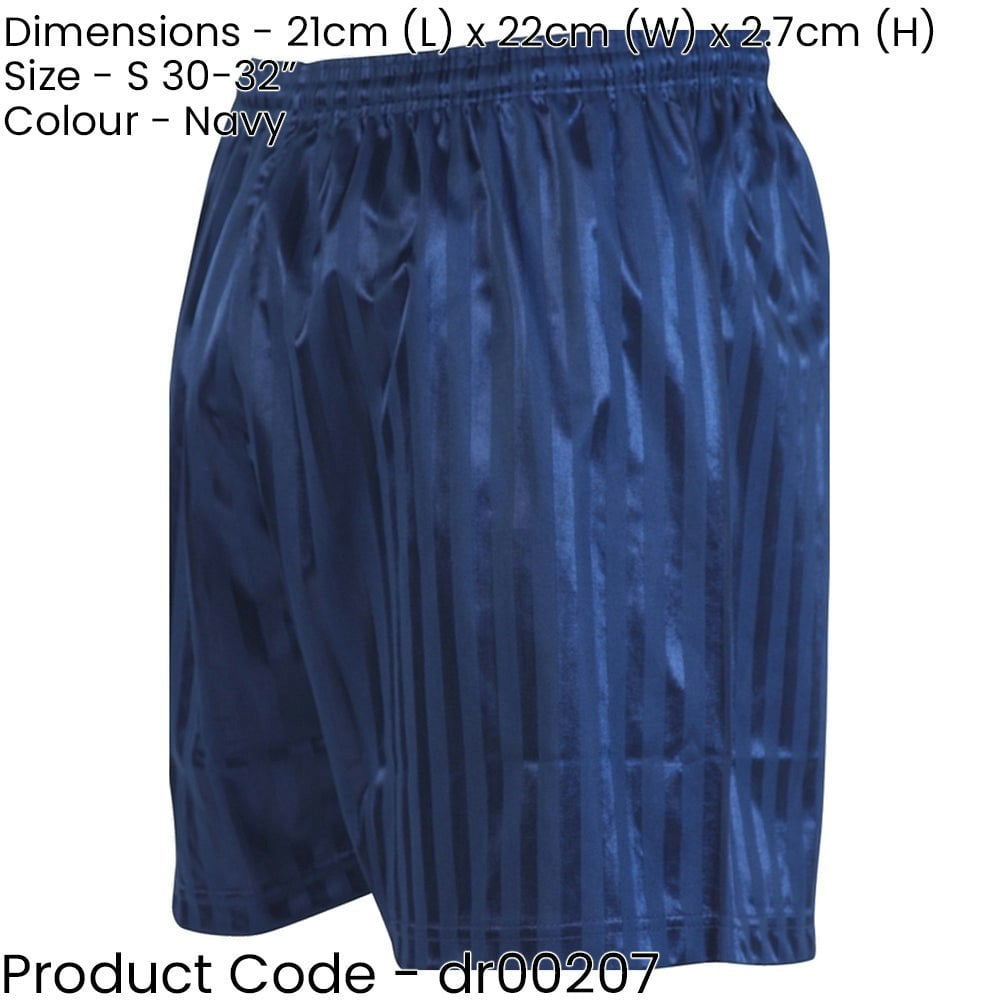 S - NAVY Adult Sports Continental Stripe Training Shorts Bottoms - Football