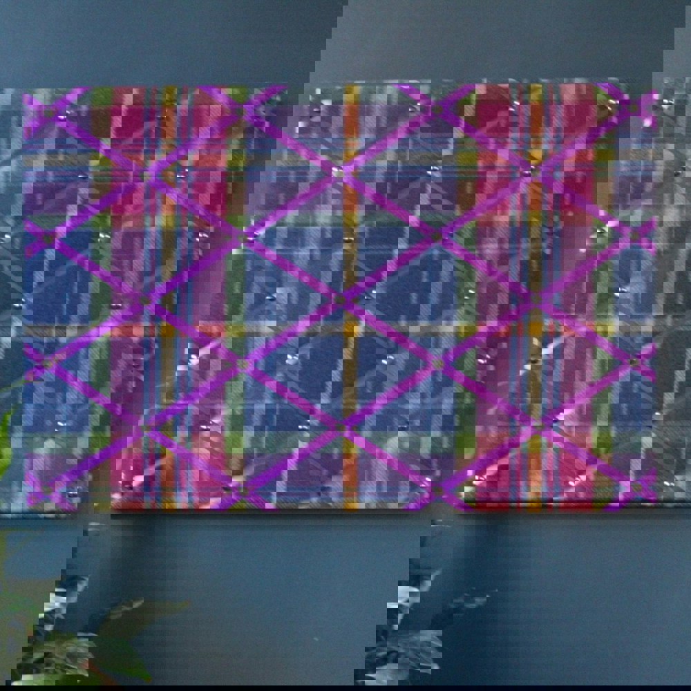 Notice Board - Shiba Tweed with Purple Ribbon
