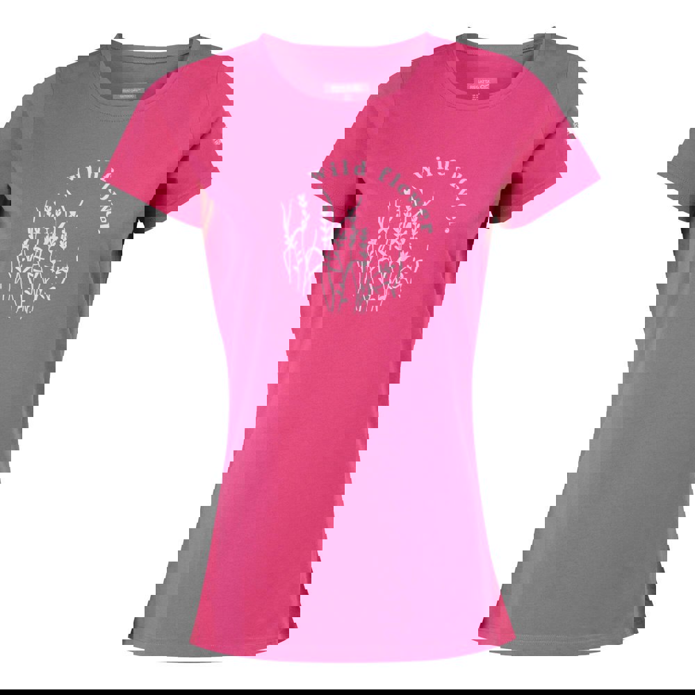 Regatta Women's Breezed IV Plants T-Shirt - Flamingo Pink