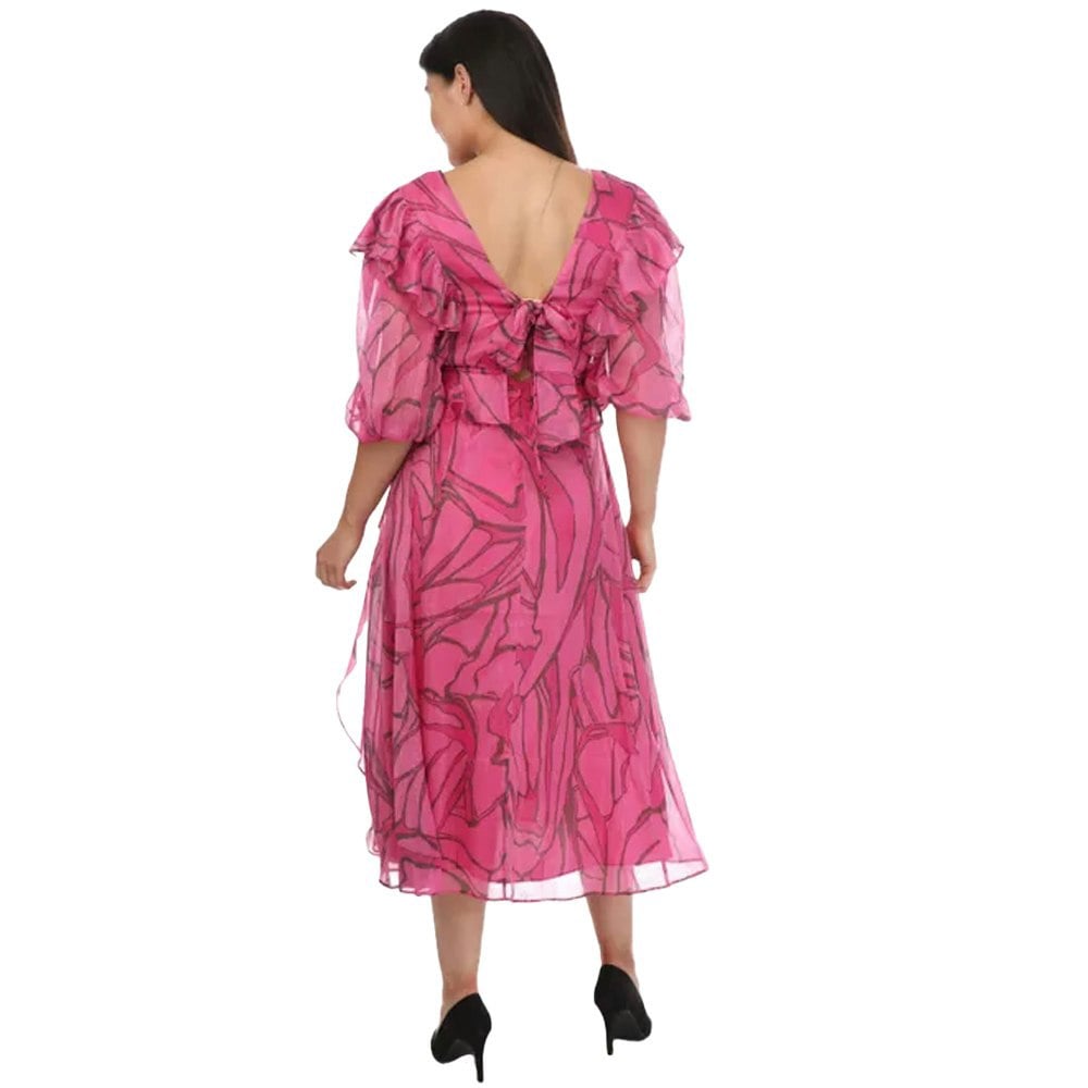 Ted Baker Womens/Ladies Victoir Printed Ruffles Pinafore Dress - Pink