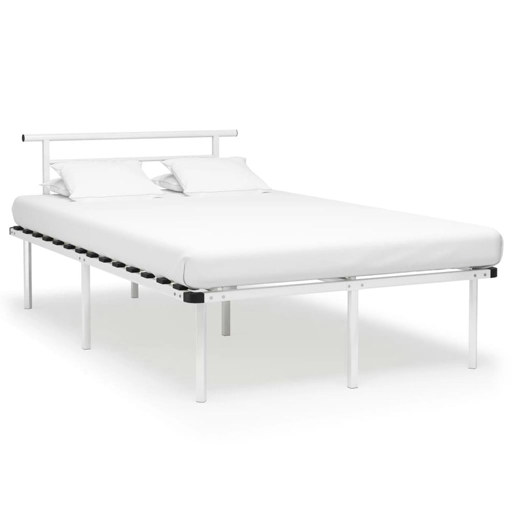 Berkfield Bed Frame White Metal 120x200 cm