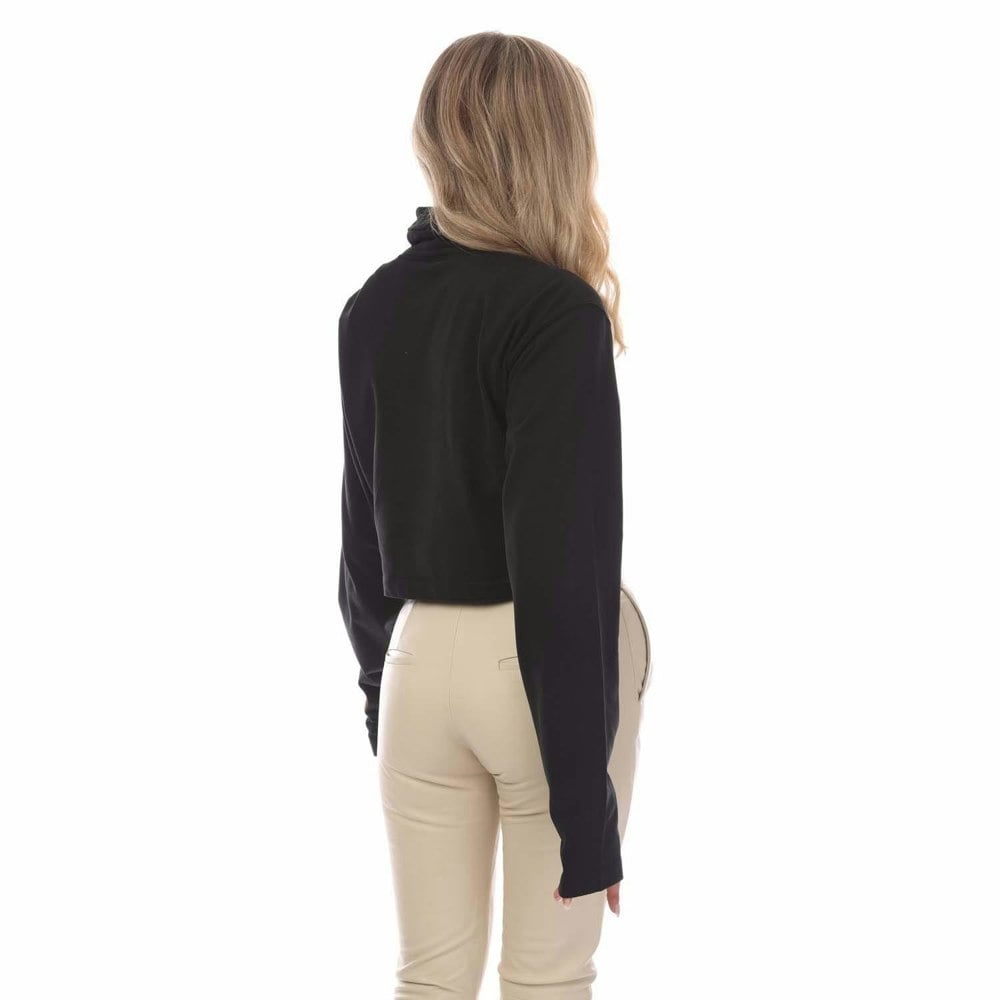 Heron Preston Womens/Ladies CTNMB Cropped Roll Neck T-Shirt - Black/White