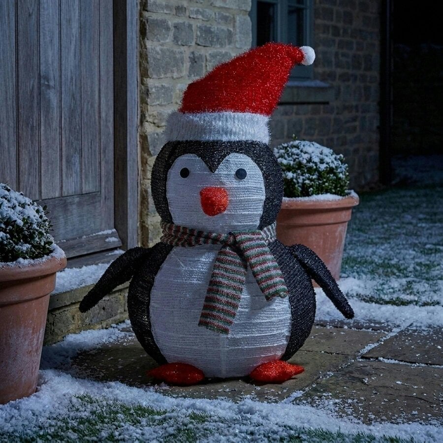 Garden Greatness Festive Pop-Up LED Penguin Ornament