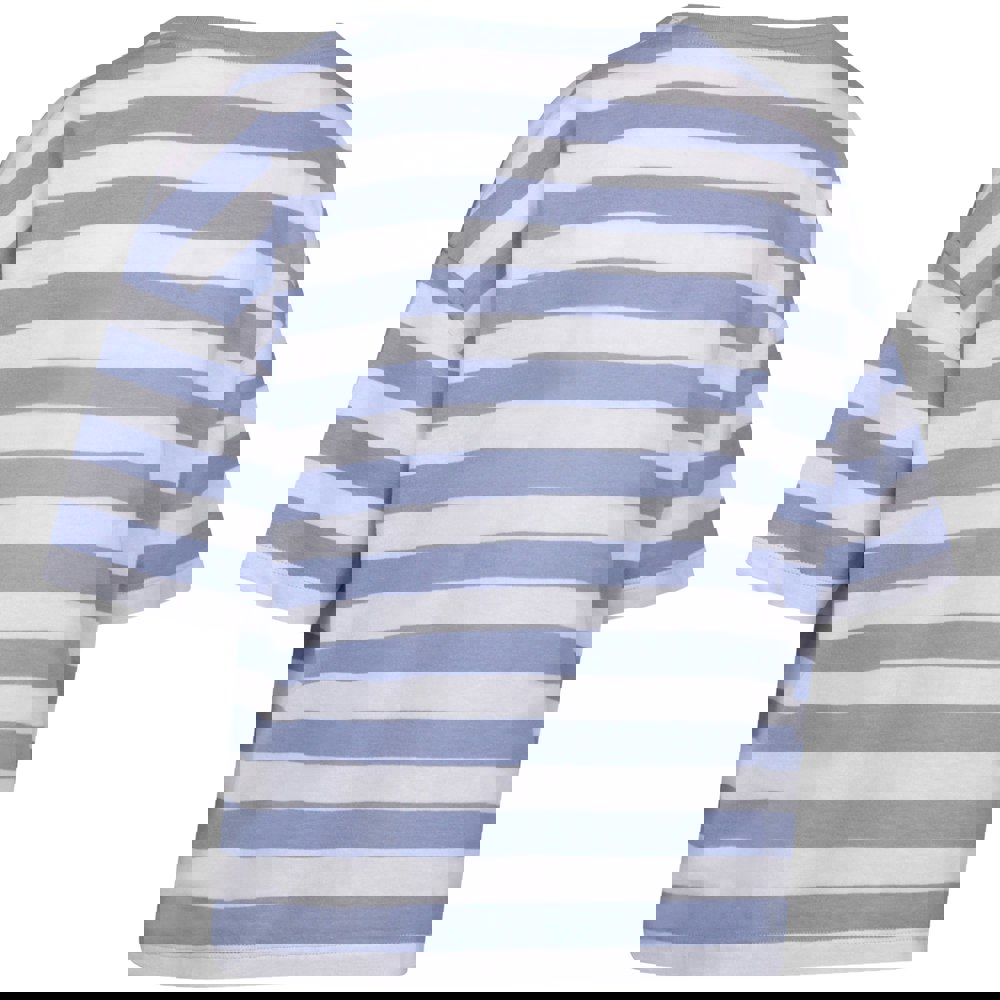 Trespass Womens/Ladies Donna Striped Boxy T-Shirt - Cool Blue