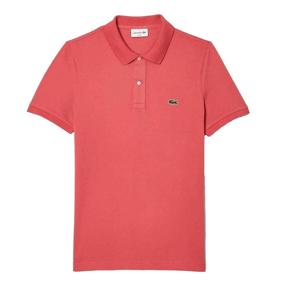 Lacoste Mens Pique Slim Polo Shirt - Red