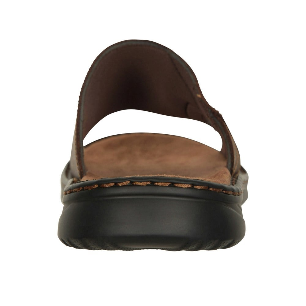 Mountain Warehouse Mens Comfort Leather Slip-on Sandals - Brown