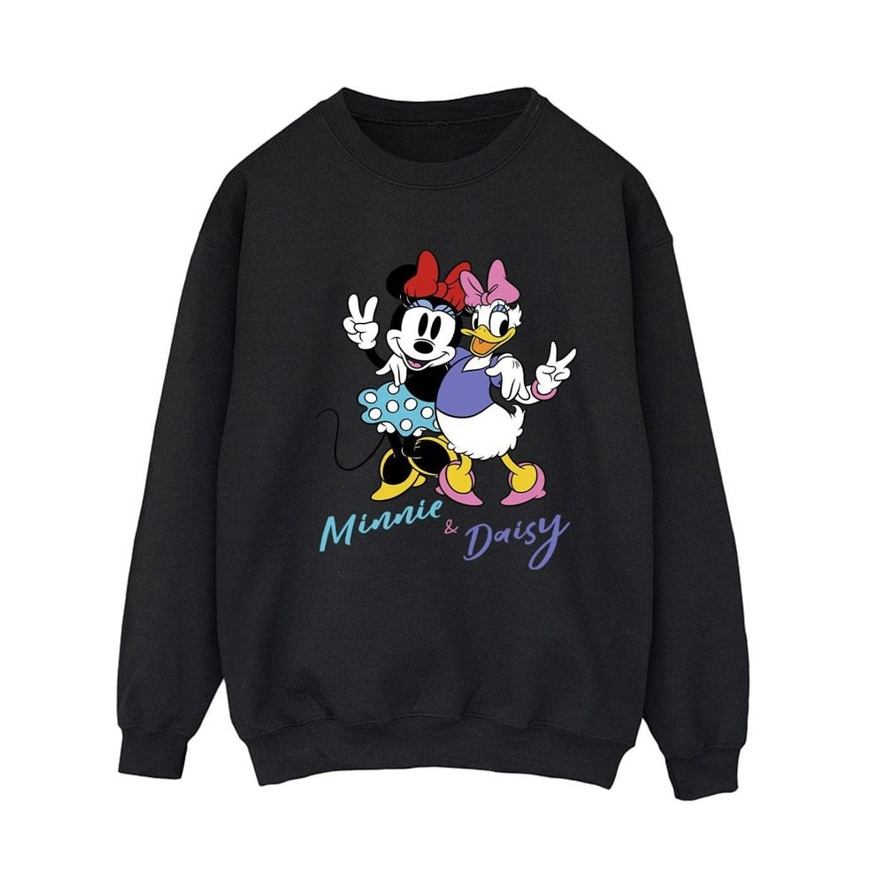 Disney Womens/Ladies Minnie Mouse And Daisy Sweatshirt - Black