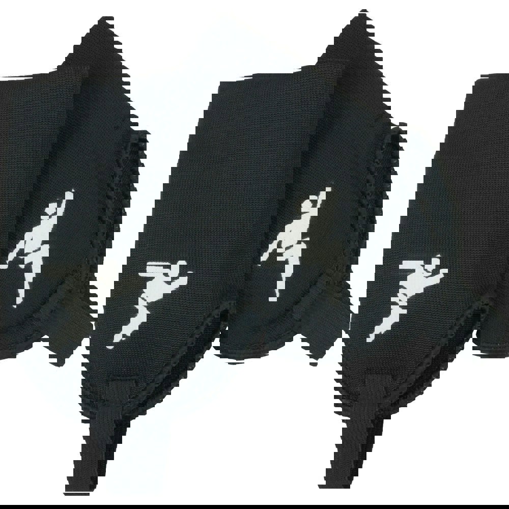 Adult Black Ankle Protectors - Football Rugby Padded Joint Cover Stirrup Shoe