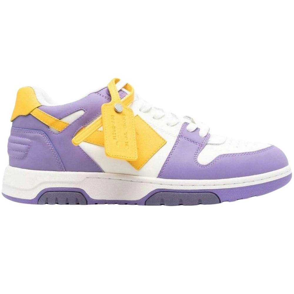 Off-White Out Of Office Purple/Yellow Calf Leather Sneakers