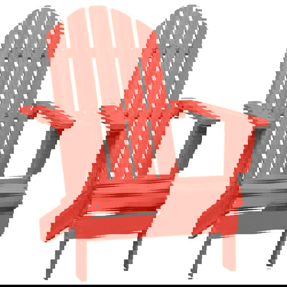 Berkfield Garden Adirondack Chair Solid Fir Wood Red