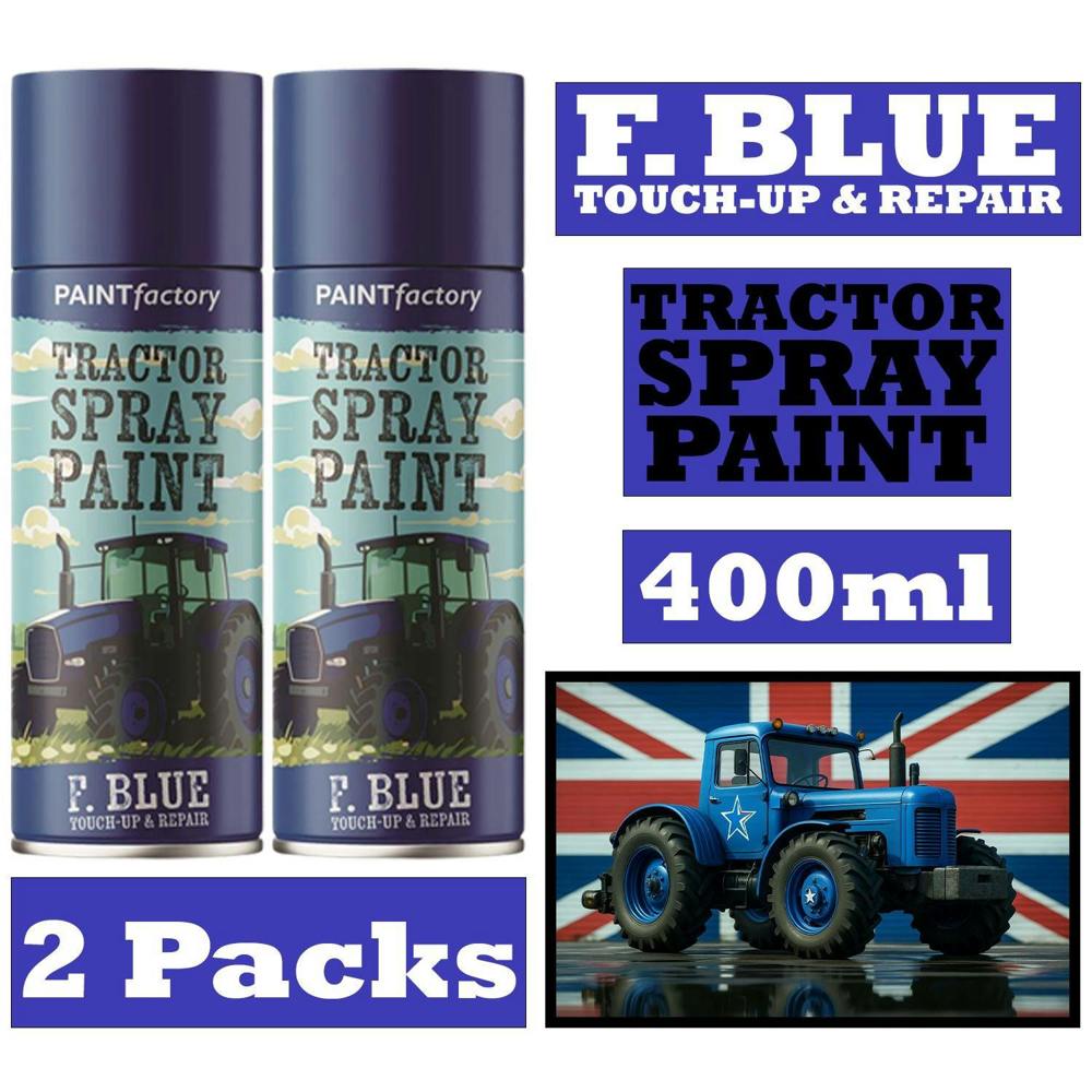 Paint Factory 2X - Tractor Spray Paint Ford Blue 400ml