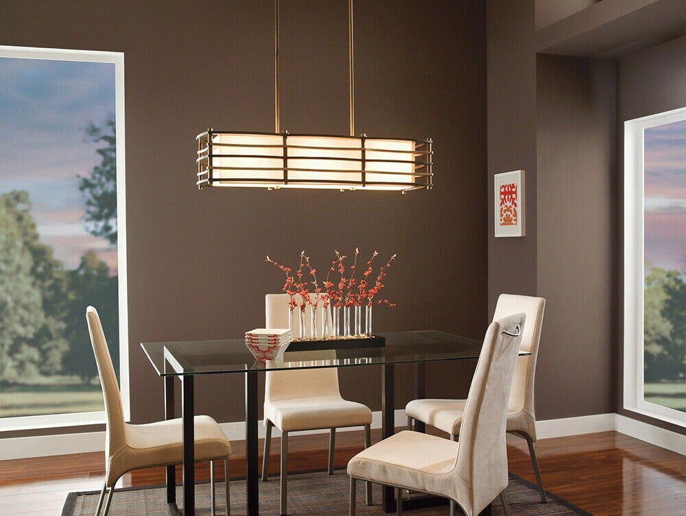3 Bulb Chandelier Hanging Pendant LIght Cambridge Bronze LED E27 100W Bulb Loops