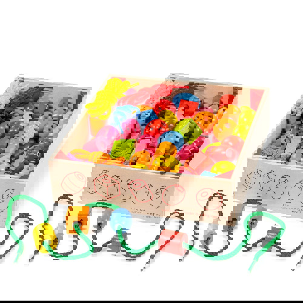 Bigjigs Toys Crate of Lacing Beads