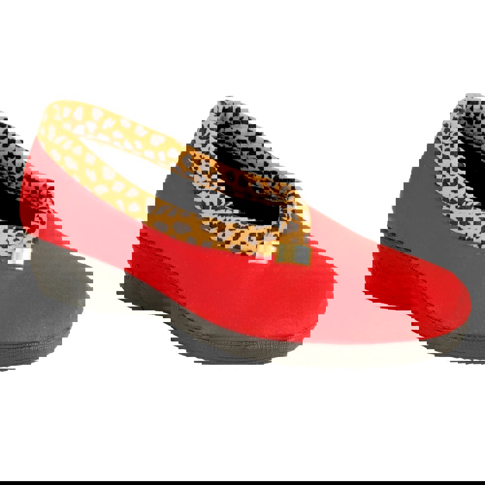 Lunar Womens/Ladies Paloma Leopard Print Slippers - Red
