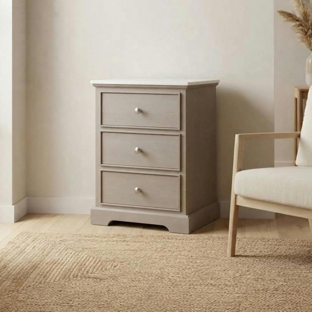 Garden Greatness Marbled Top Three Drawer Storage Cabinet