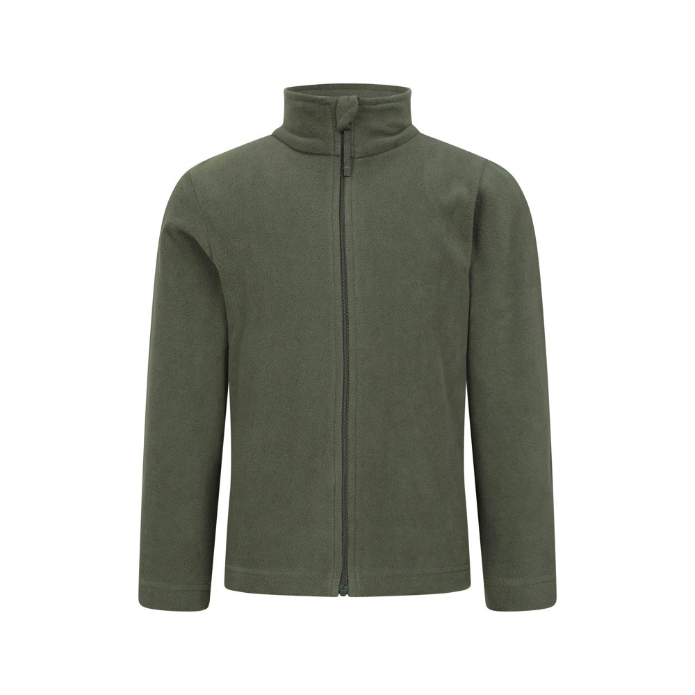 Mountain Warehouse Childrens/Kids Camber II Full Zip Fleece Jacket - Khaki Green