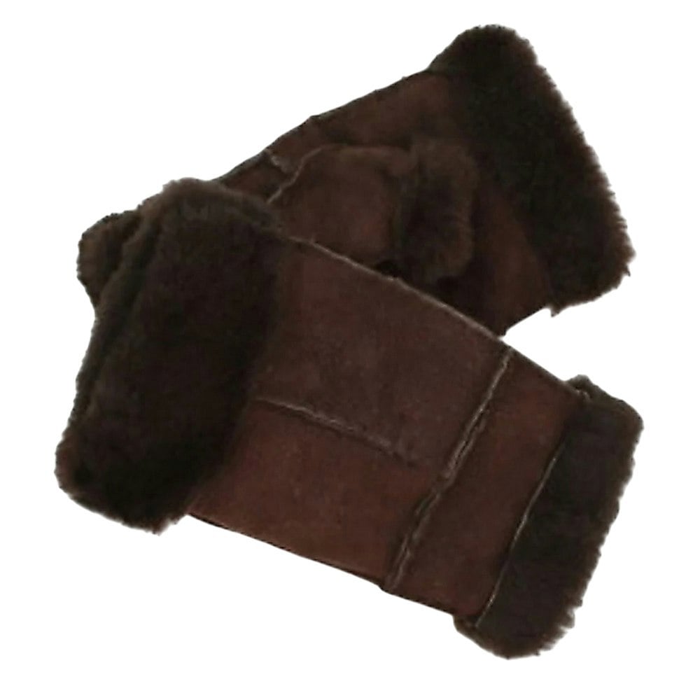 Eastern Counties Leather Womens/Ladies Glitten Sheepskin Mittens - Brown
