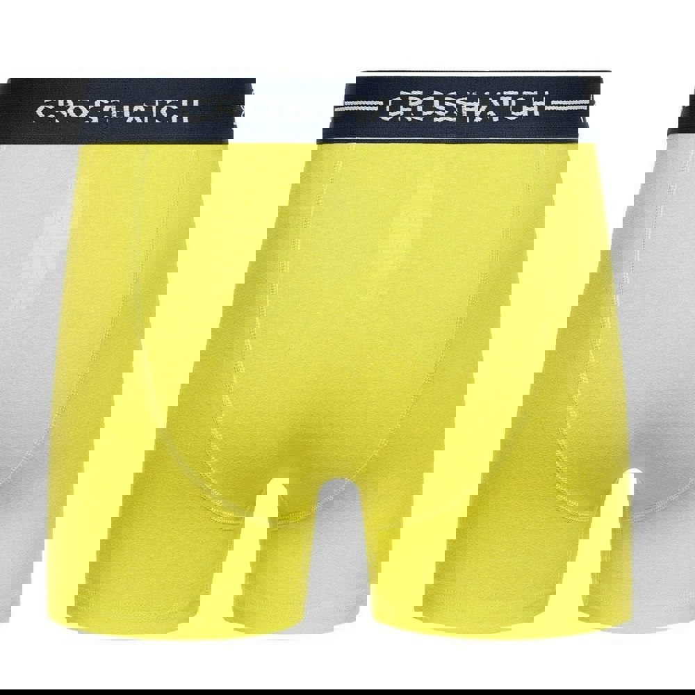 Crosshatch Mens Avocet Boxer Shorts (Pack of 3) - Yellow/Navy/White