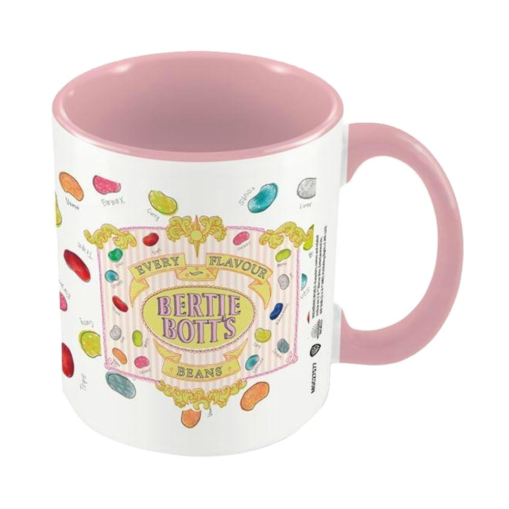 Harry Potter Bertie Botts Every Flavour Beans Inner Two Tone Mug - White/Pink