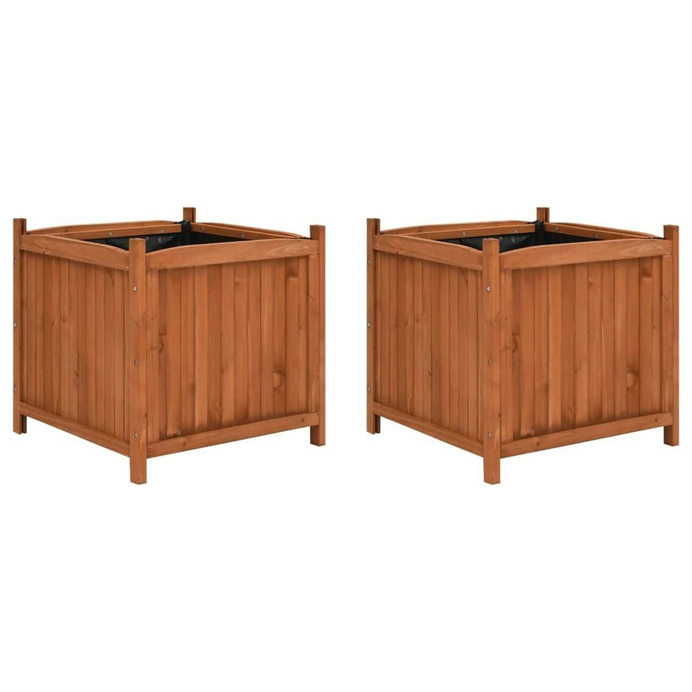 Berkfield Raised Beds 2 pcs 50x50x50 cm Firwood