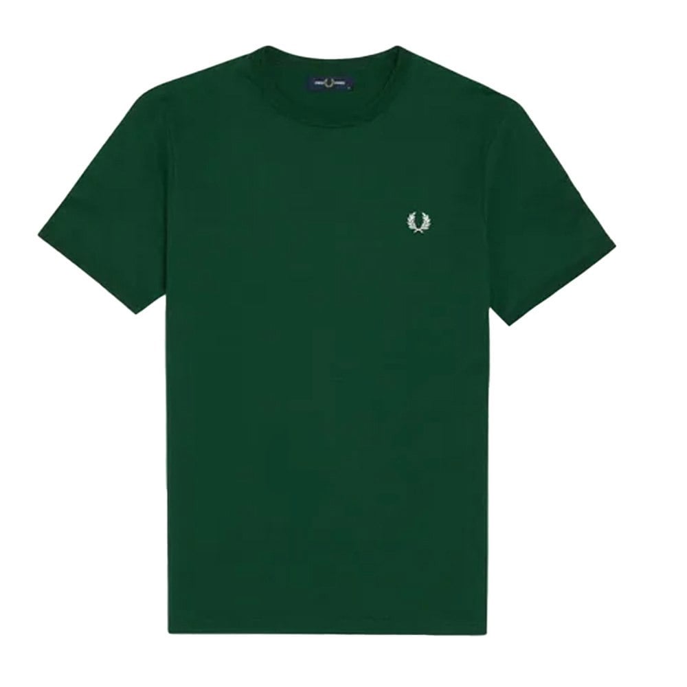 Fred Perry Mens Ringer T-Shirt - Green