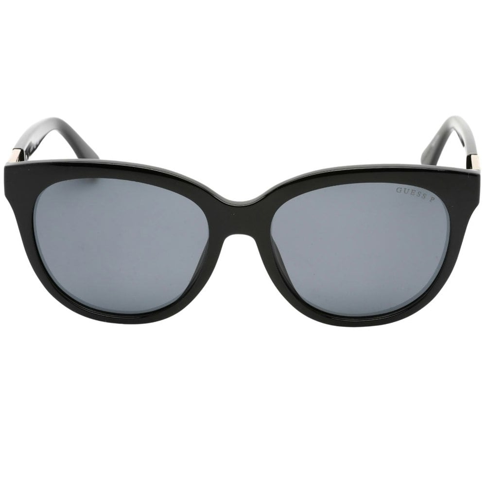 Guess Smoke Polarized Lens Shiny Black Sunglasses