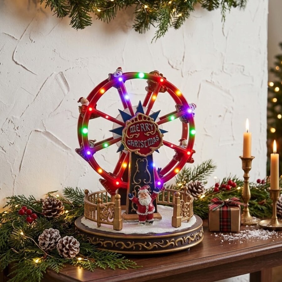 Garden Greatness Festive Animated LED Ferris Wheel Decoration