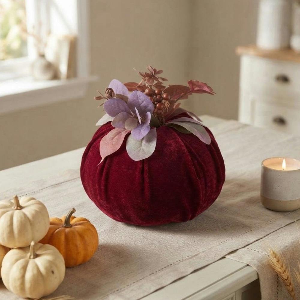 Garden Greatness Deep Red Decorative Foliage Pumpkin