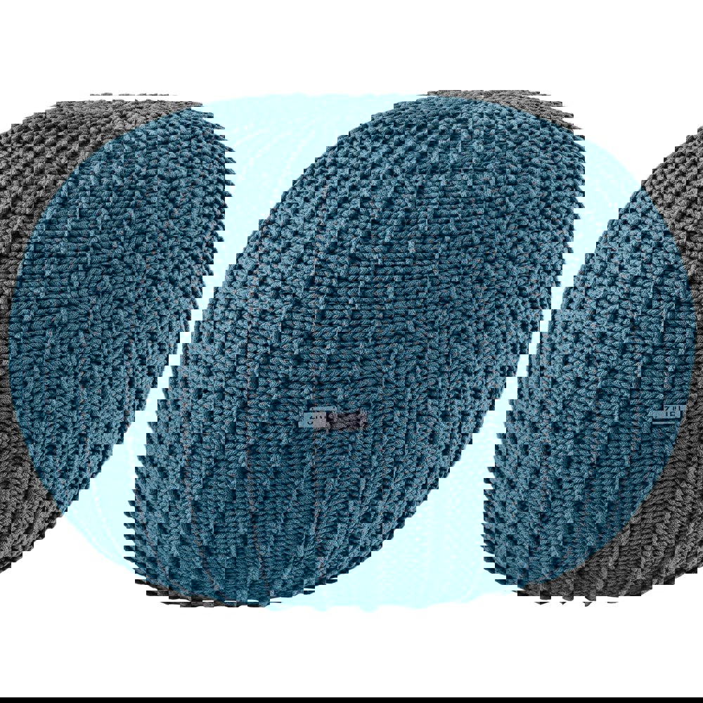 Zuri House Knitted pouffe, Large | PETROL