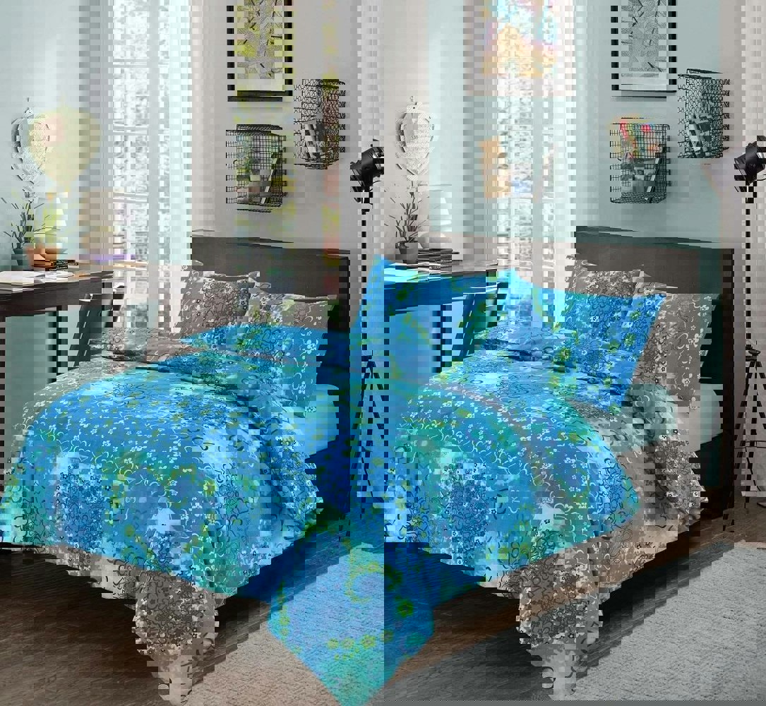 HomeSpace Direct Jasmin Hearts and Flower Duvet Cover Set Bedding