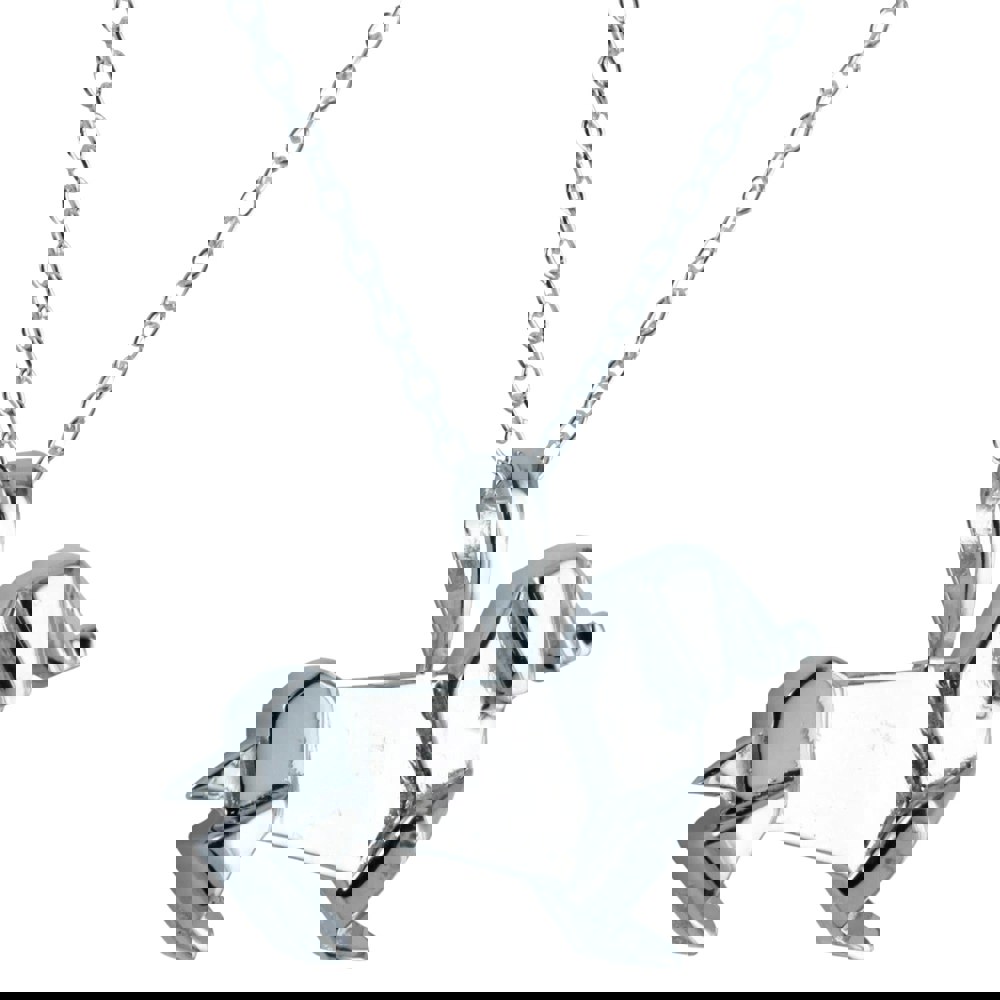 Origami Dachshund Sterling Silver Necklace - Reeves & Reeves