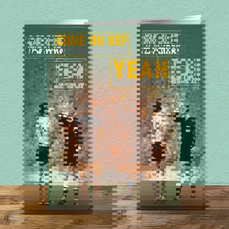Here's Your Card Humorous Football Birthday Card