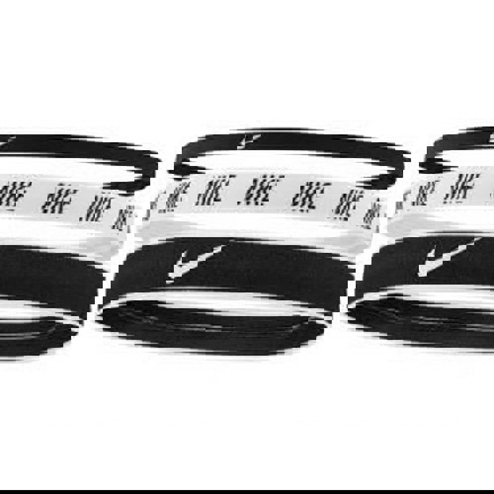 Nike Mixed Width Headbands 3 Pack - Black/White