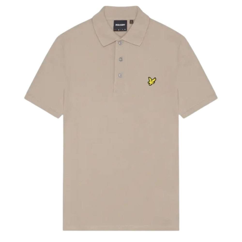 Lyle & Scott Branded Chest Logo Heritage Beige Polo Shirt S