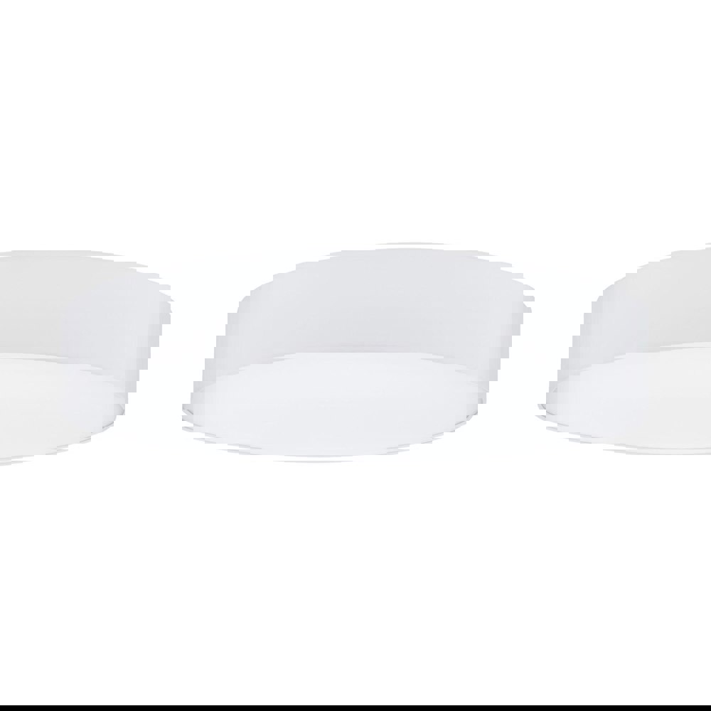 Flush Ceiling Light Colour White Circular Shade White Fabric Bulb E27 7x25W Loops